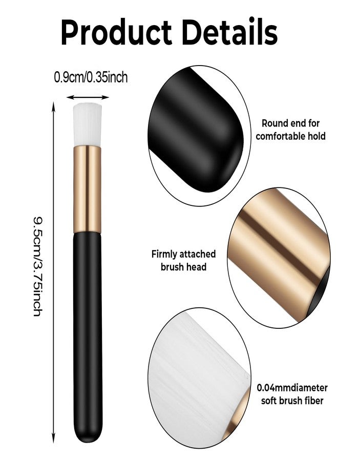 Larrel Lash Brushes for Cleansing, 10 Pcs Reusable Washable Lash Cleaning Brush Lightweight Portable Eyelash Lashes Shampoo Brush for Facial Nose Cleansing (Black) - Image 2